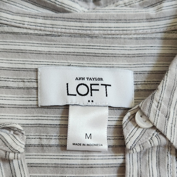 LOFT stripped cotton shirt/tunic in size M - Picture 7 of 7